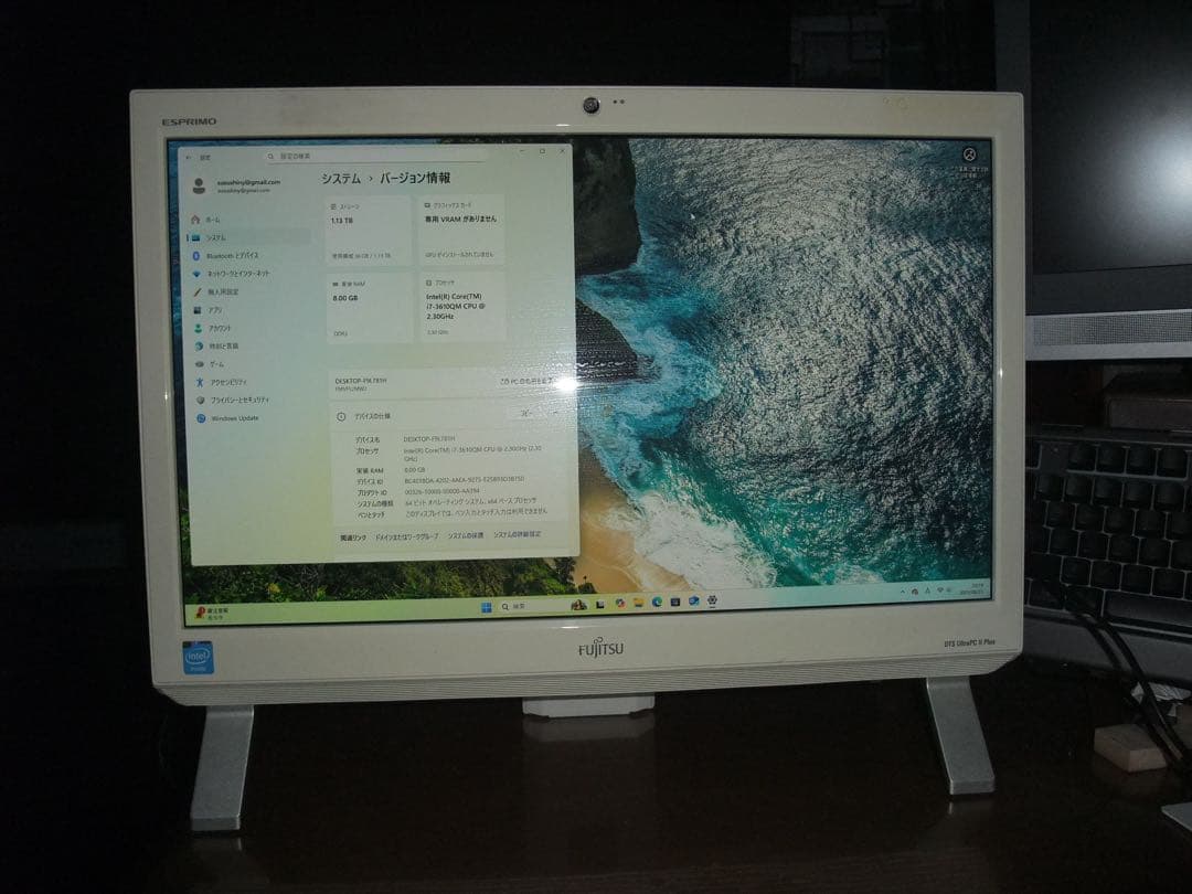 （中古再生品）Core i7 フルHDデスクトップPC Win11 新品SSD