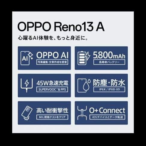 【限定BOX】OPPO Reno13 A ルミナスネイビー CPH2699☆即納