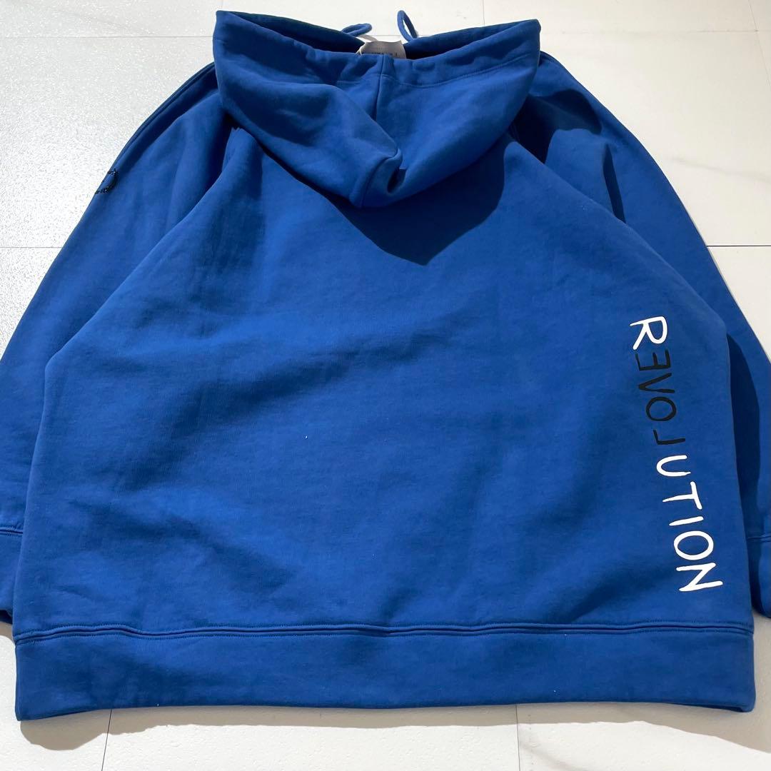 未使用タグ付き✨ エルマンノシェルビーノ パーカー ロゴ ラインストーン ブルー