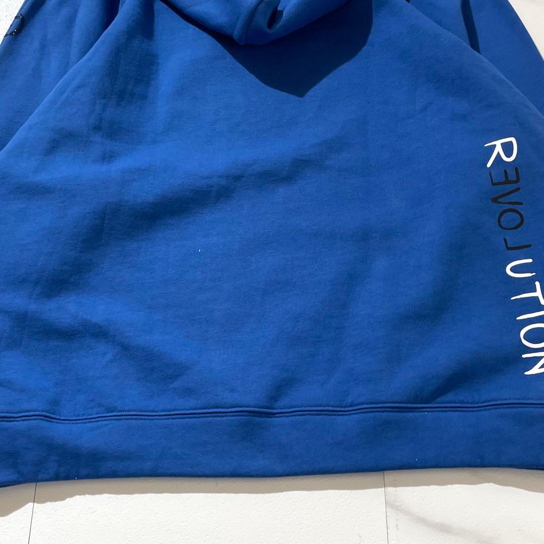 未使用タグ付き✨ エルマンノシェルビーノ パーカー ロゴ ラインストーン ブルー