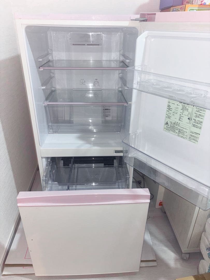AQUA 冷蔵庫 ピンク　AQR-16E5