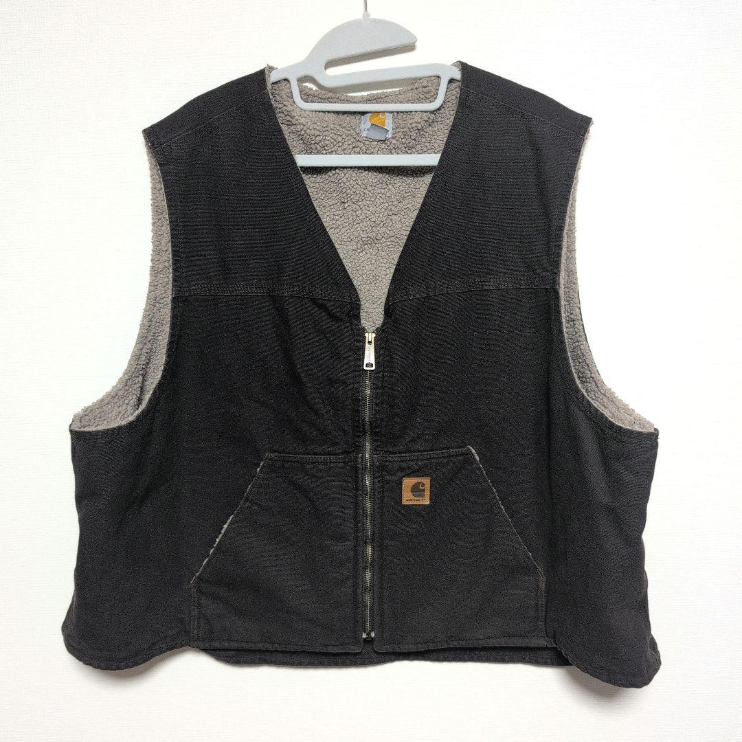 Carhartt　カーハート　ダックベスト　裏ボア　メキシコ製　4XL　ブラウン