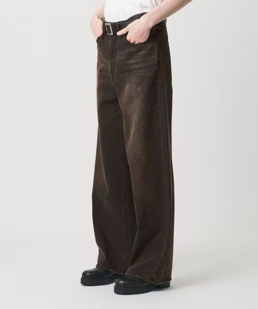 Monkey time - オーバーダイデニムバギーパンツ