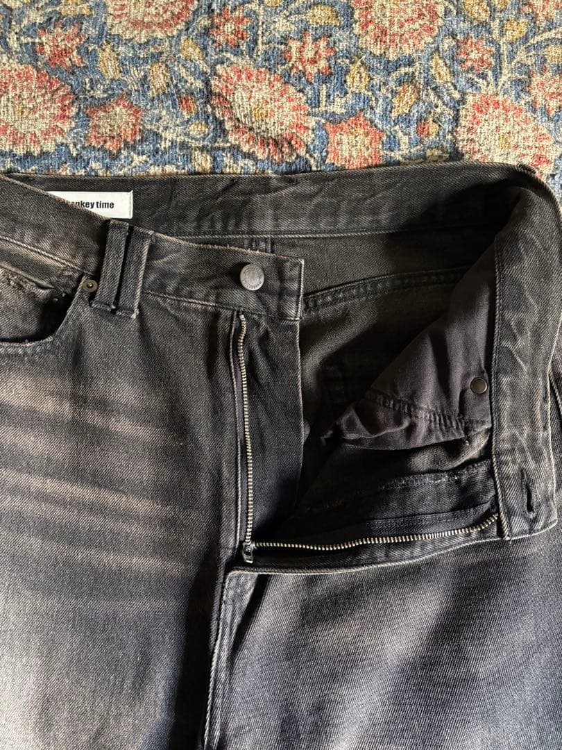 Monkey time - オーバーダイデニムバギーパンツ