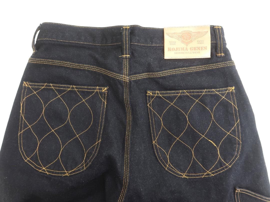 3169 児島ジーンズ ケブラーストレッチダブルニーシェルステッチデニム【G】.