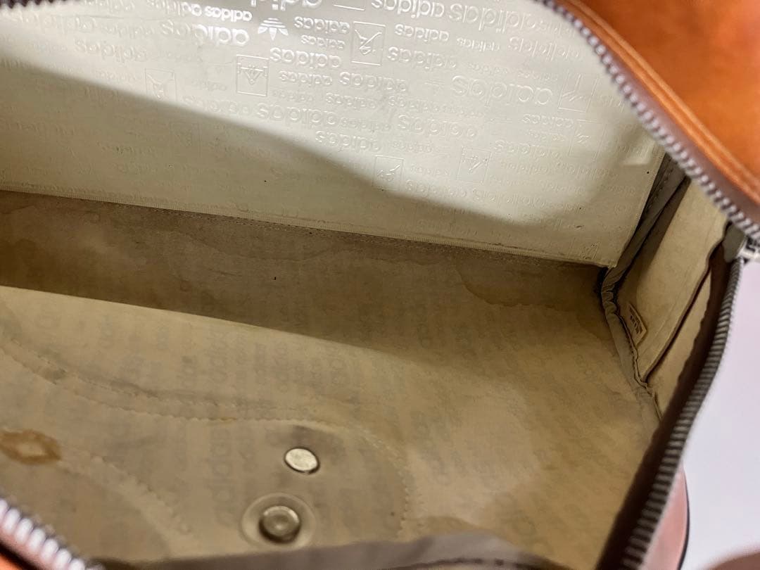 希少　adidas レザーボストンバッグ ブラウン　ヴィンテージ