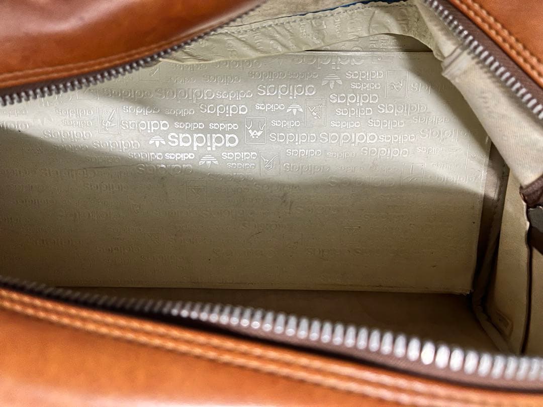 希少　adidas レザーボストンバッグ ブラウン　ヴィンテージ