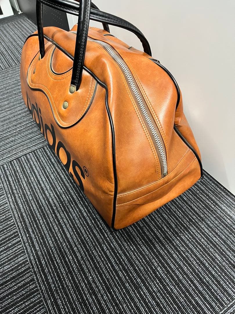 希少　adidas レザーボストンバッグ ブラウン　ヴィンテージ