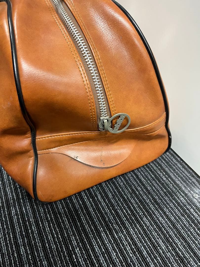 希少　adidas レザーボストンバッグ ブラウン　ヴィンテージ