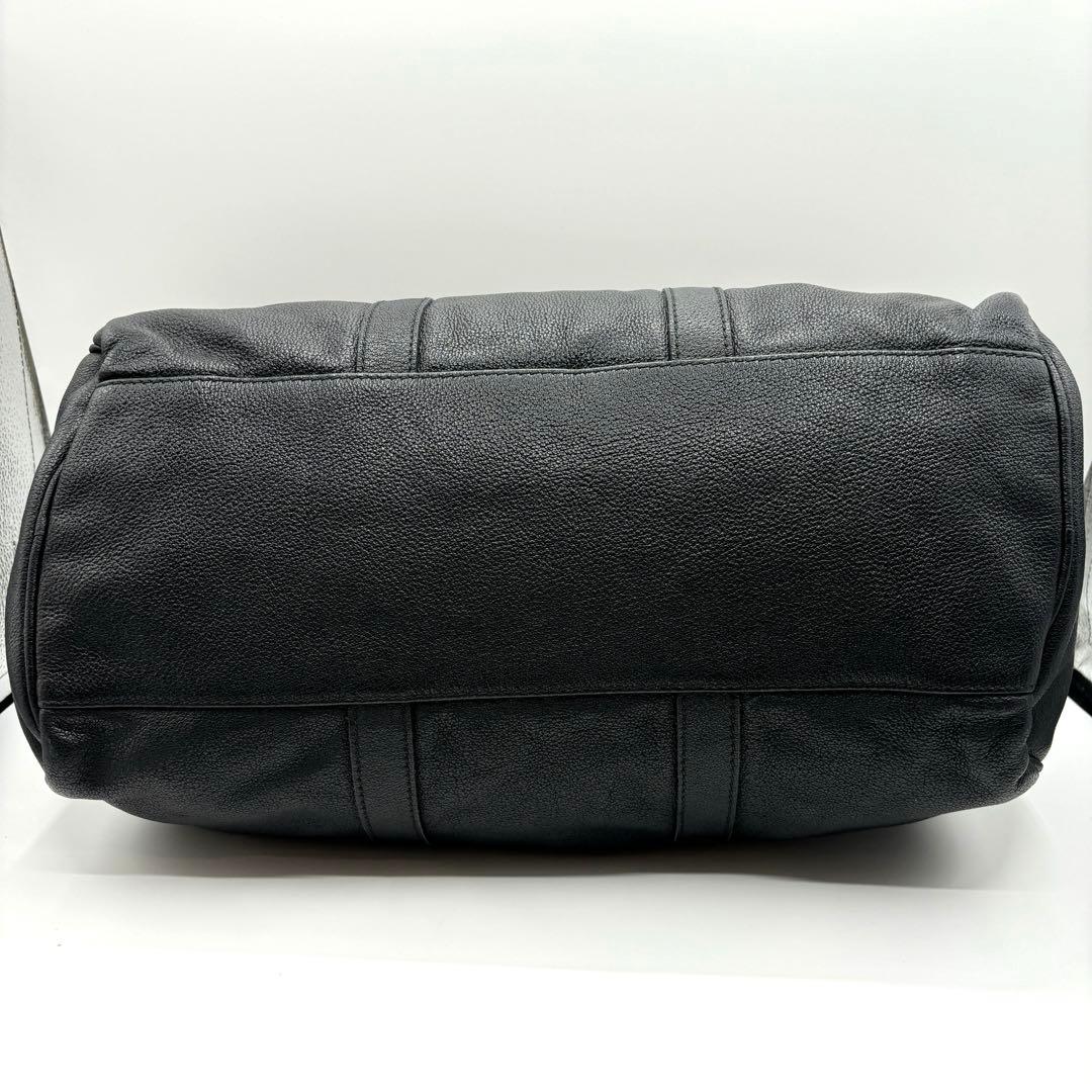 【美品/希少】ハンティングワールド　ボストンバッグ　2way ブラック　本革