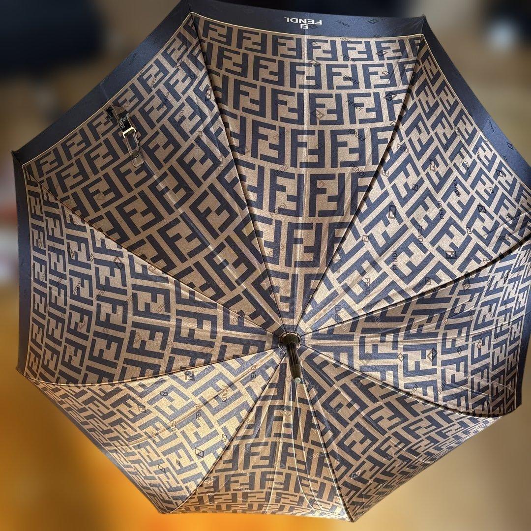 K282 FENDI ズッカ柄 長傘 ロゴ