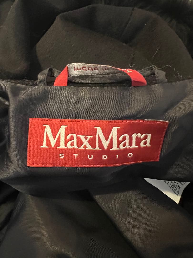 Maxmara ボア切替ファーコート