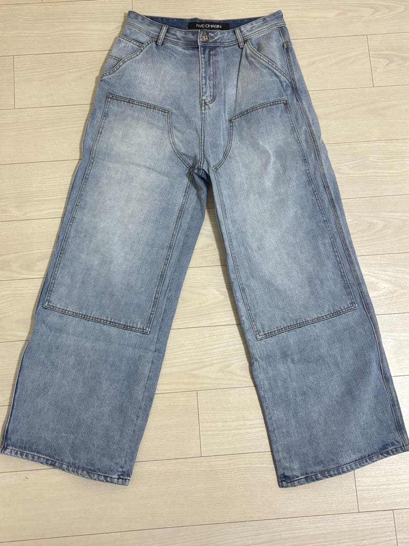 【RYE CHASIN】 CROSS PATCH ART BAGGY DENIM