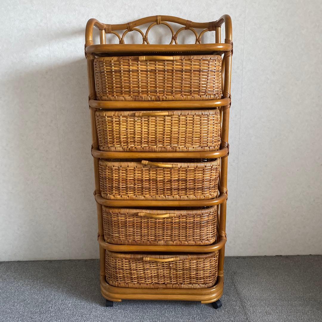 ファミリア　チェスト　棚　ラタン　籐　5000円＋送料8600円（250サイズ）