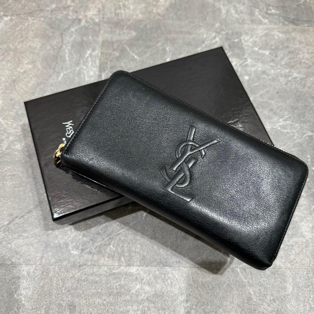 YSL サンローラン　長財布　レバーブラック