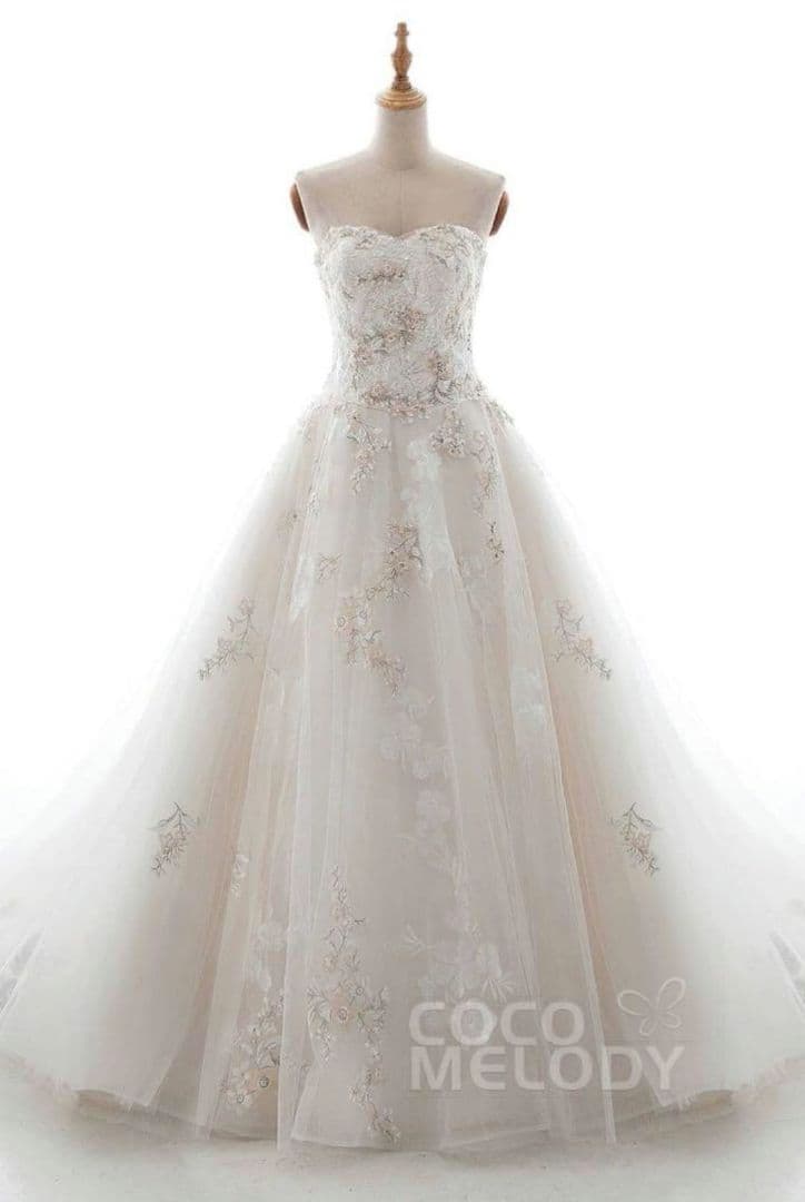 【中古品】ココメロディ　ドレス　7号　LD5148 パニエ付き