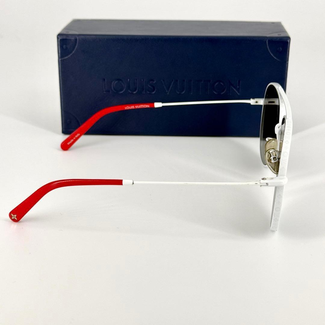 ルイヴィトン サングラス LV パイロット Z1637U ホワイト レッド