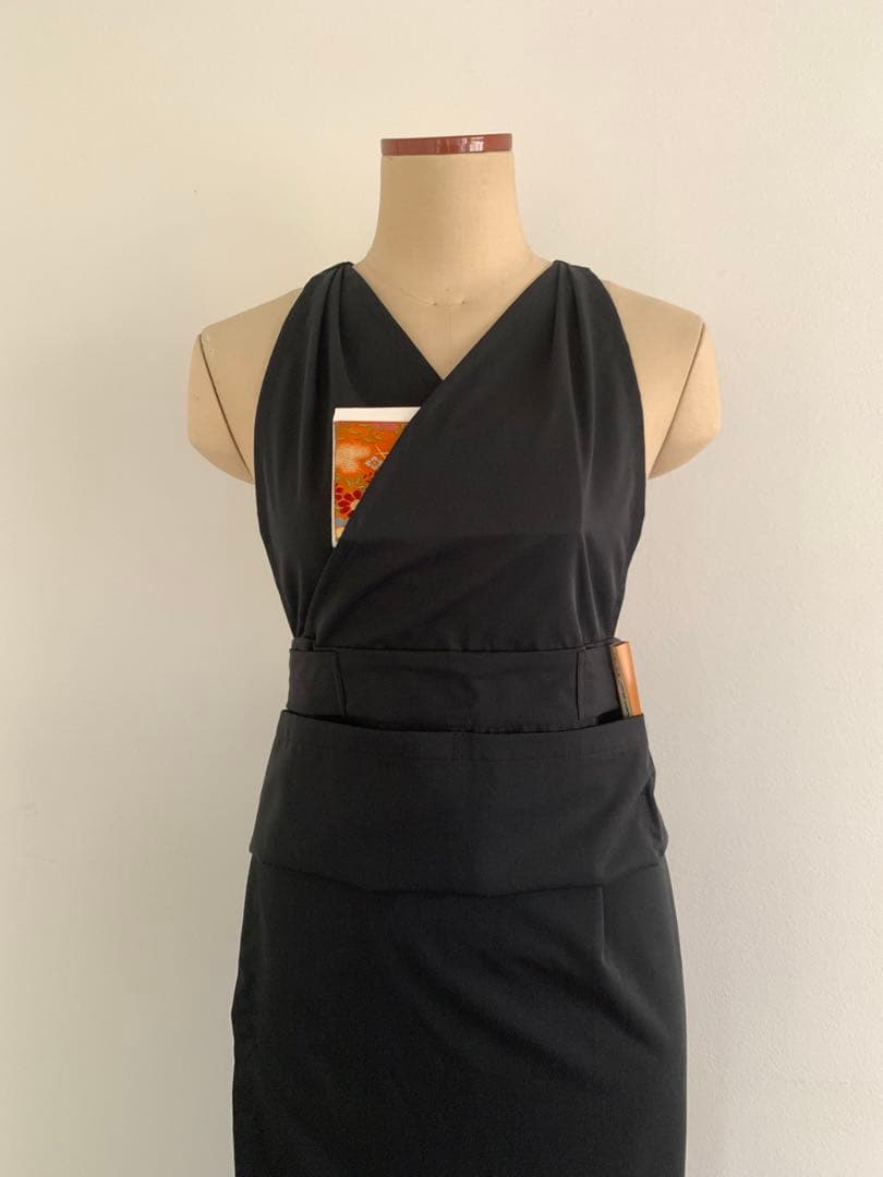 茶道稽古着　二部式　ツイル　Noir 黒