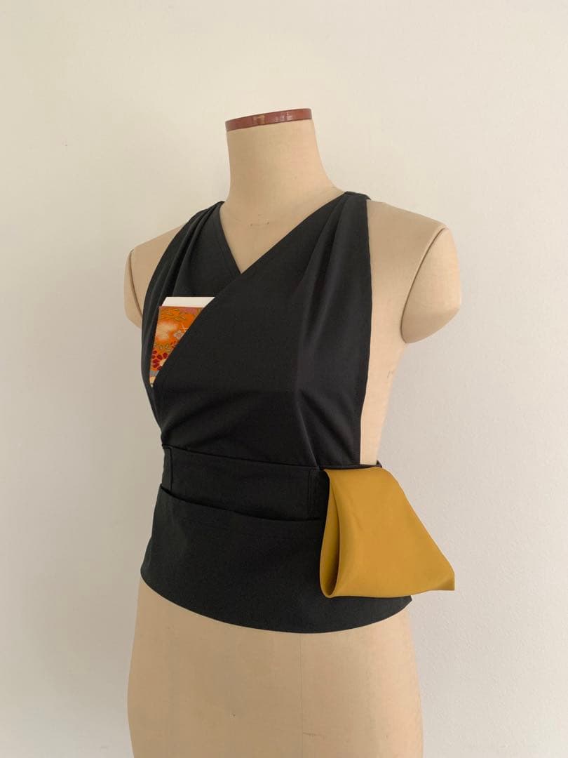 茶道稽古着　二部式　ツイル　Noir 黒