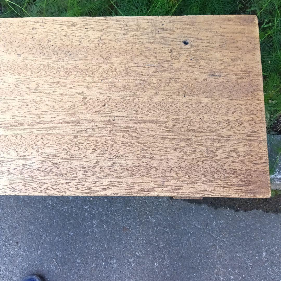 送料無料　昭和のそろばん塾の文机 長机　木製シンプルテーブル