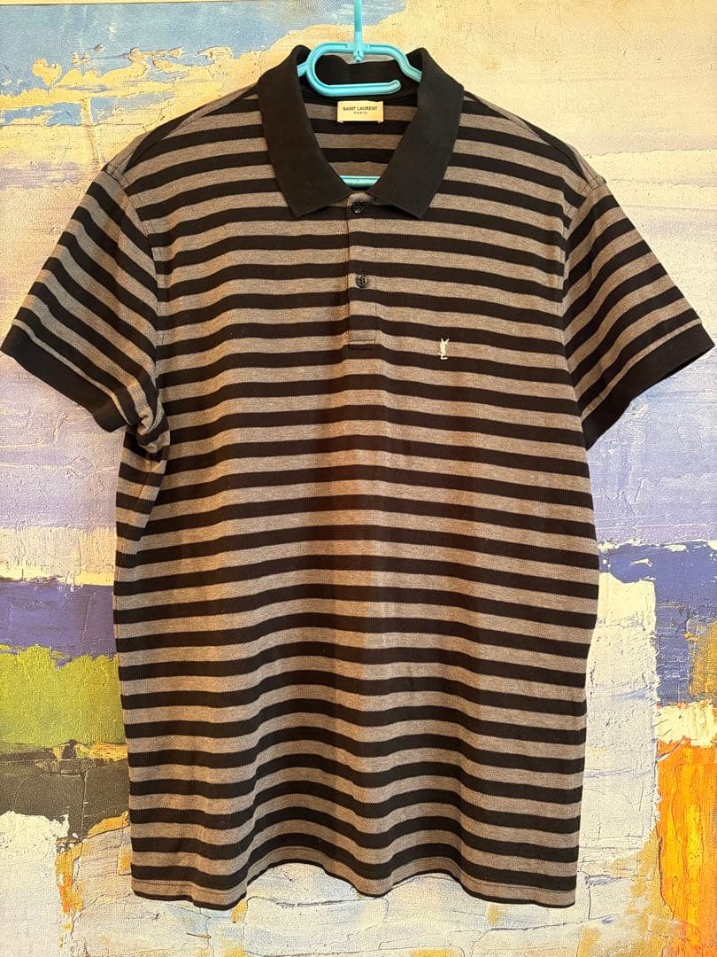 【SAINT LAURENT PARIS】 ポロシャツ_Lサイズ_定価4万程度