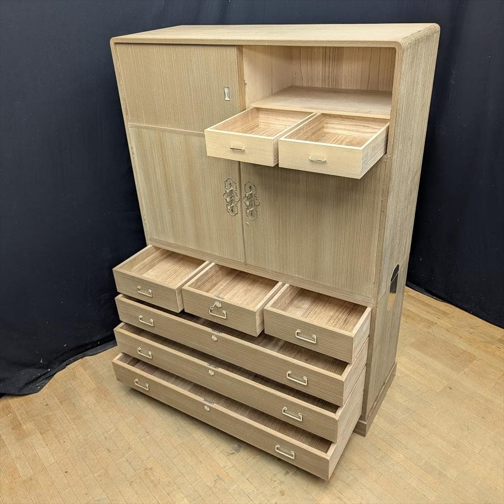 京都夷川　奥田たんす店　総桐　無垢　桐箪笥　和箪笥　整理箪笥　タンス　栓止め