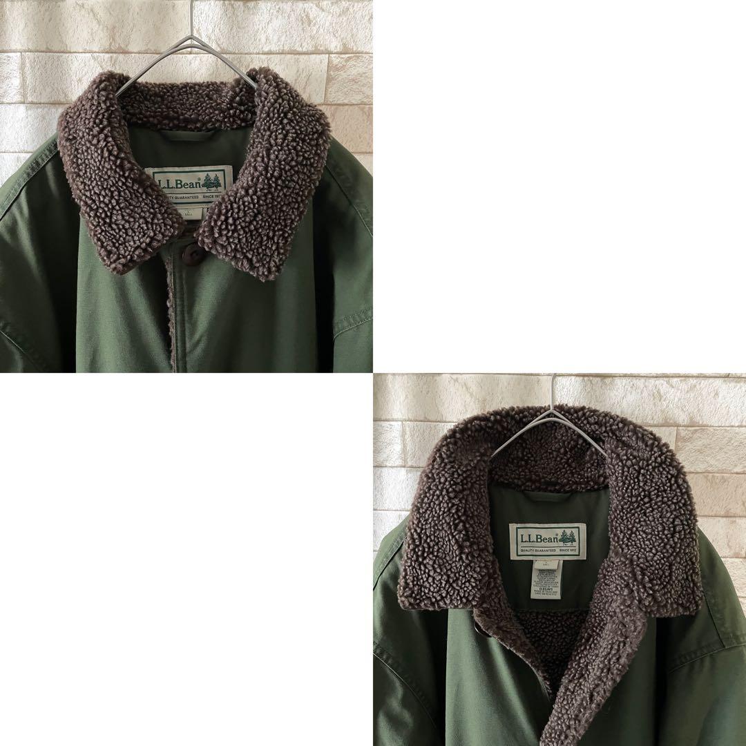 エルエルビーン フィールドコート ハンティングジャケット 裏ボア グリーン L