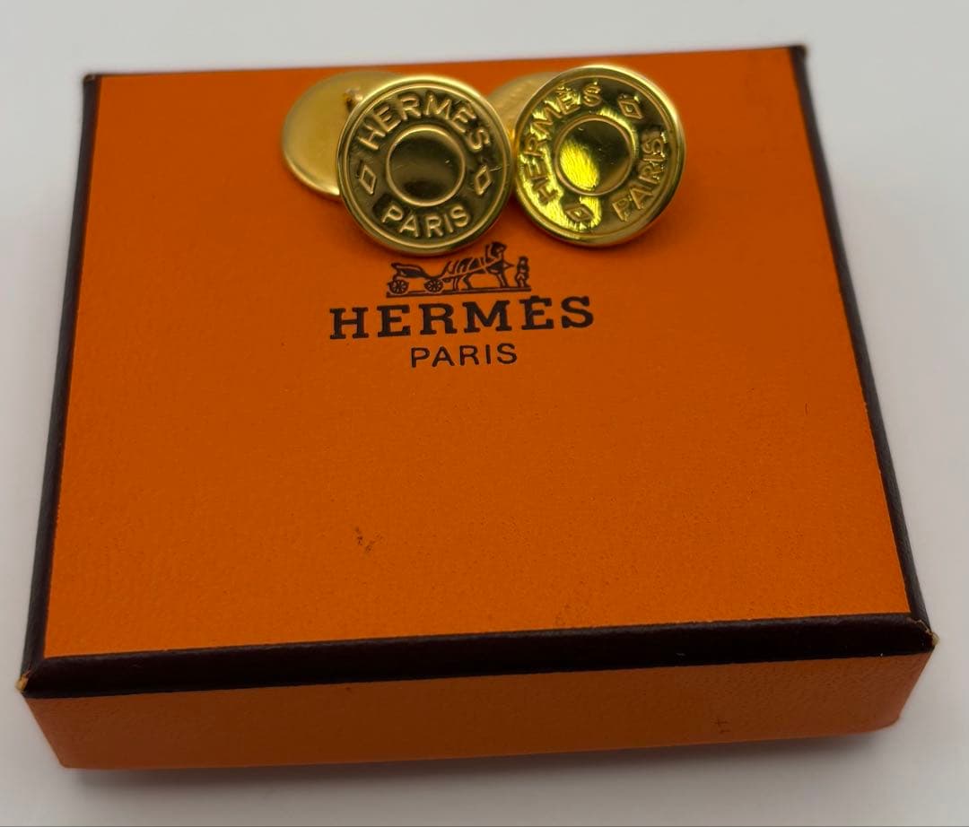 HERMES エルメス セリエ カフリボタン ゴールド 箱付き