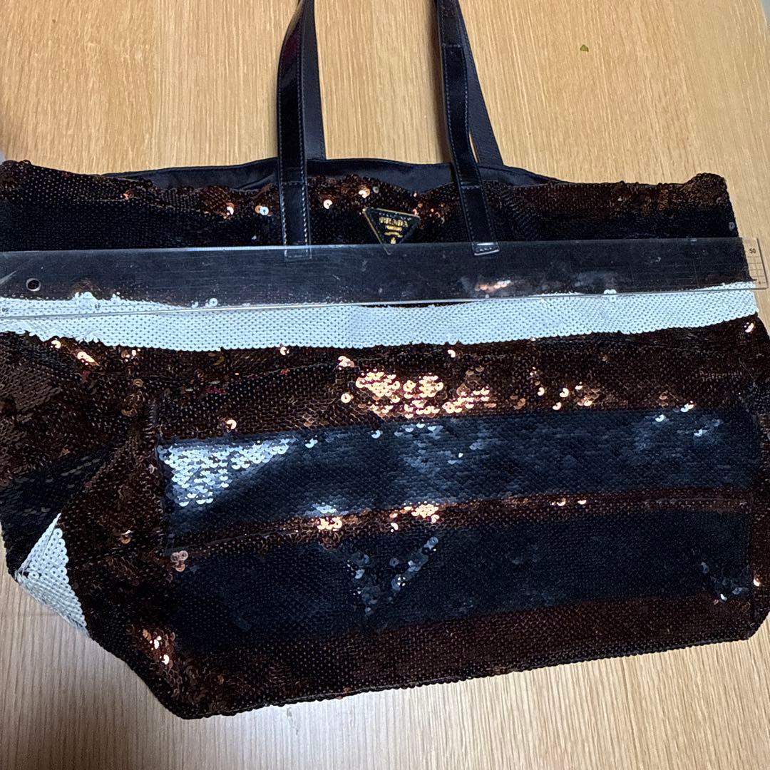 P*e様 プラダ スパンコール PRADA トートバッグ