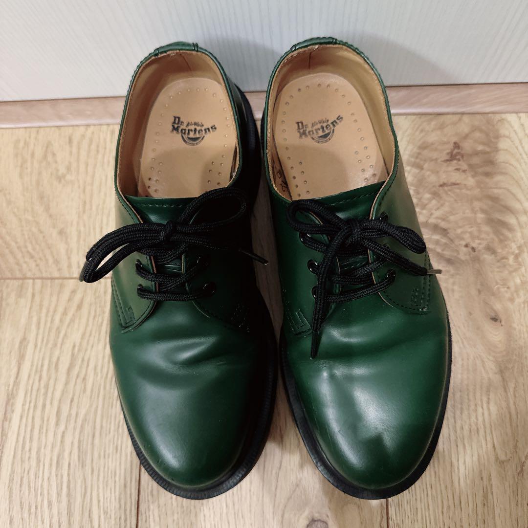 Dr. Martens 1461 3ホールシューズ ローファー グリーン UK4
