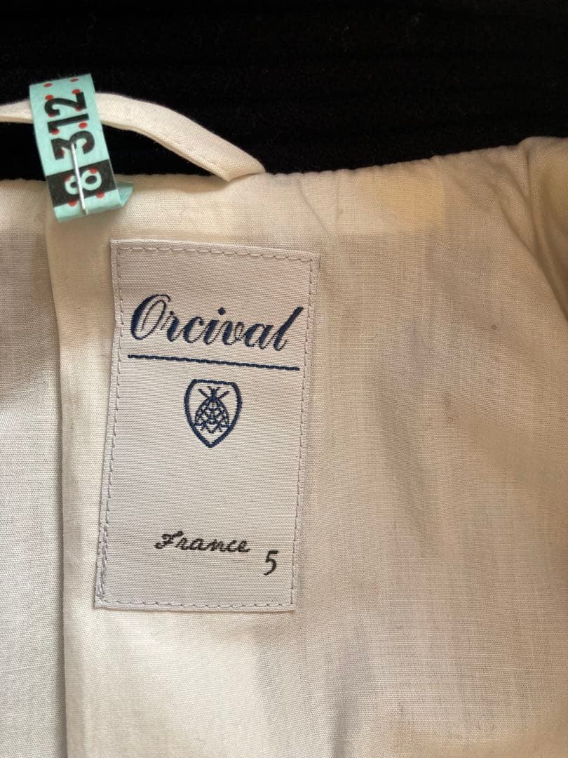 [美品]オーシバルネイビー フード付き ピーコートサイズ5(XL)