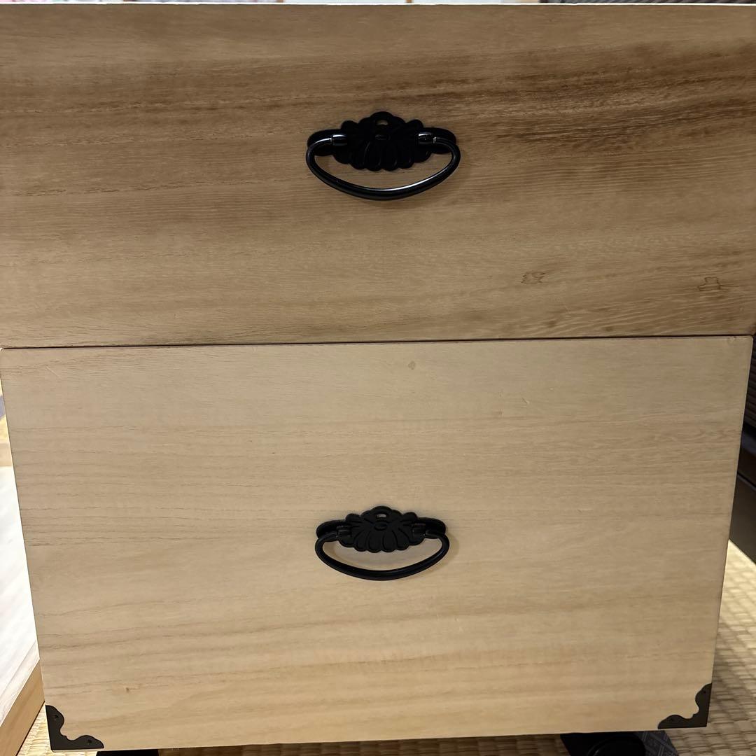 [ダッフィーちゃん]桐製　着物収納ケース　キャスター付き