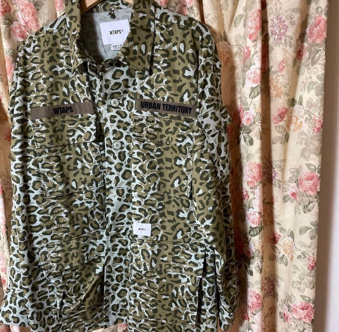 21SSWTAPSJUNGLE01 L/Sレオパード柄ミリタリージャケットX02
