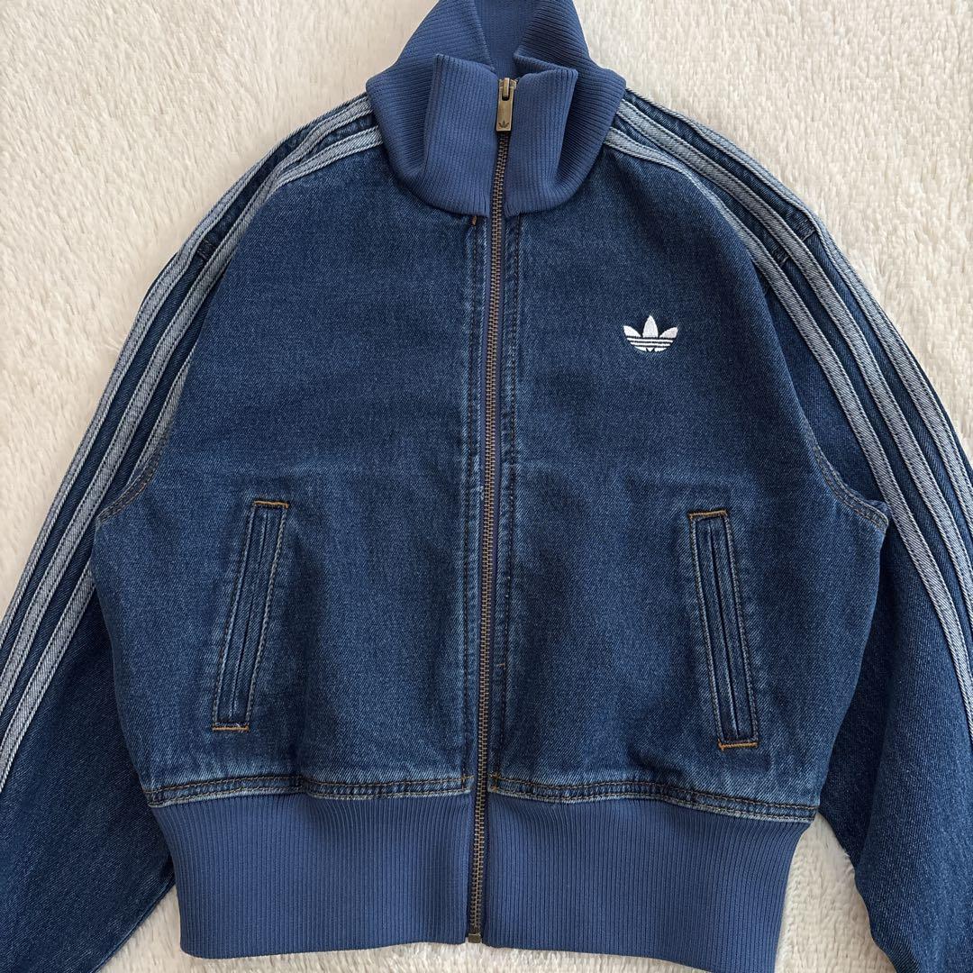 美品✨アディダス　ファイヤーバード　トラックトップ　デニム　トラックジャケット