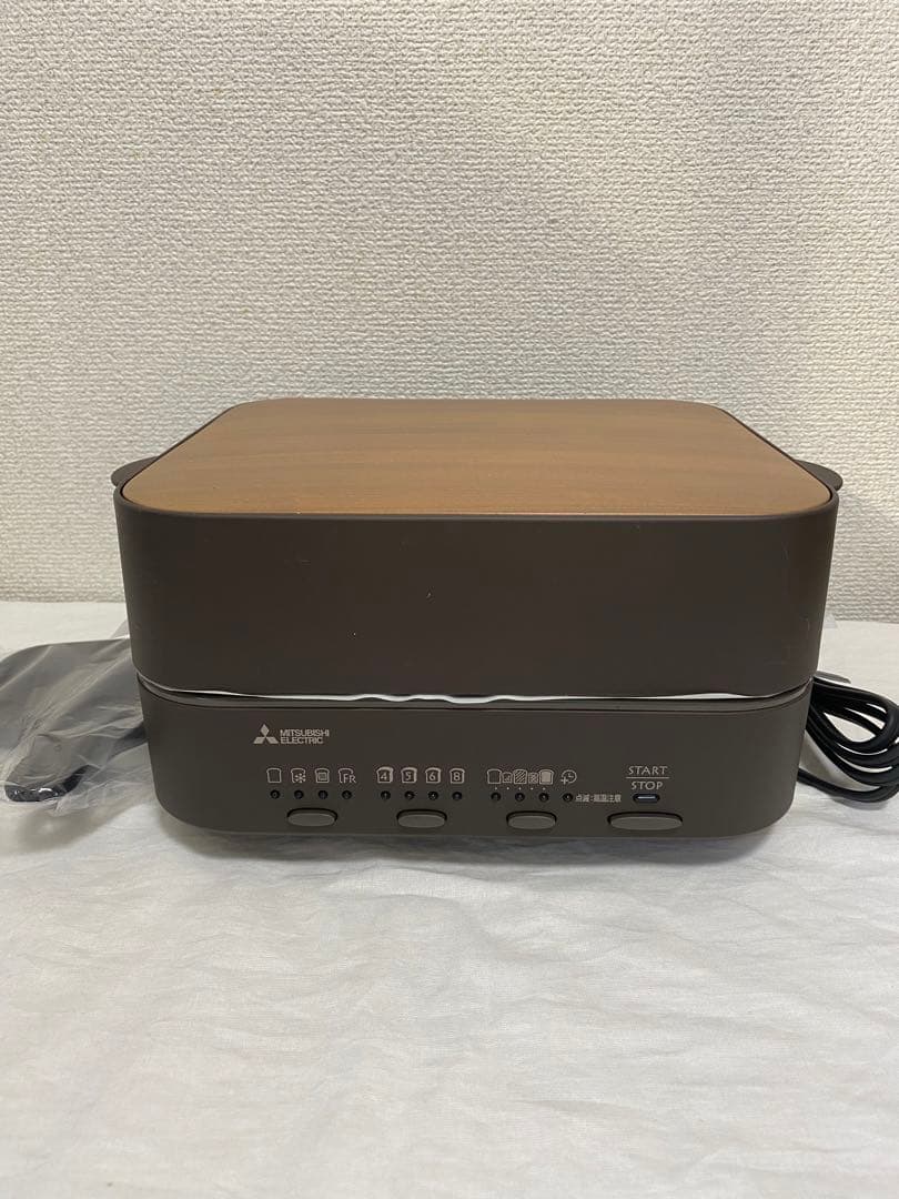 三菱 トースター ウッド調 ブラウン