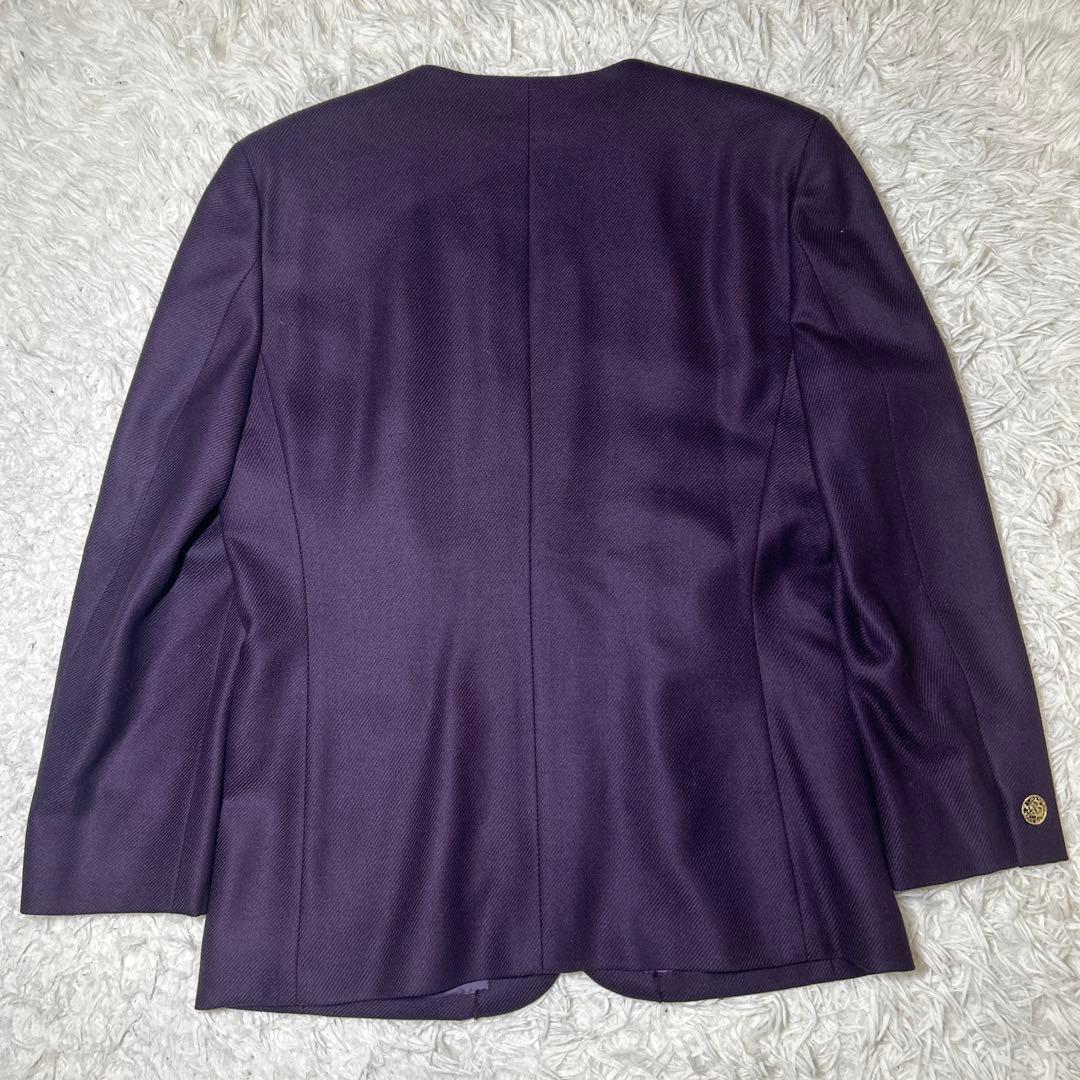 未使用級　BURBERRYS セットアップ　カシミヤ混　金ボタン　ノーカラー