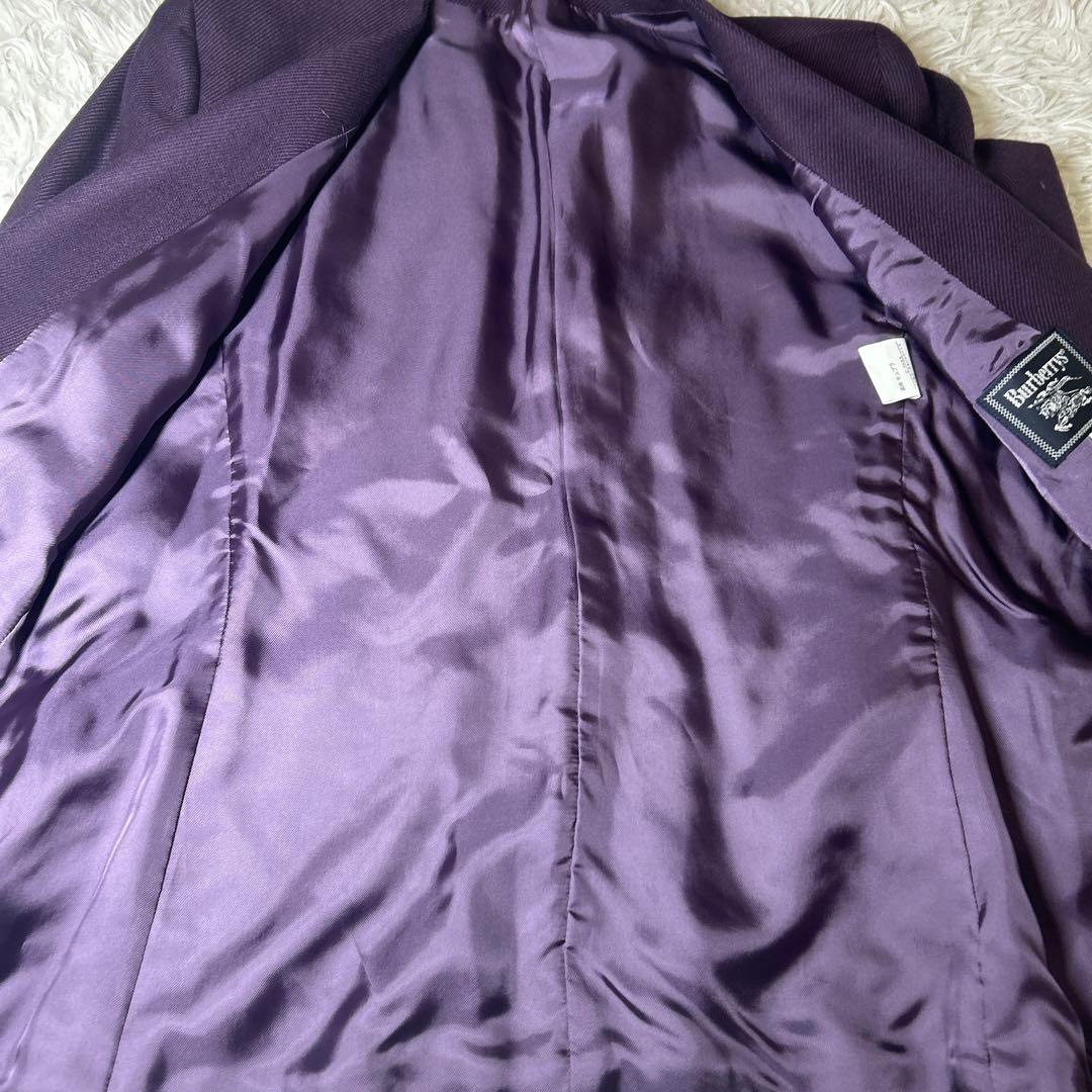 未使用級　BURBERRYS セットアップ　カシミヤ混　金ボタン　ノーカラー