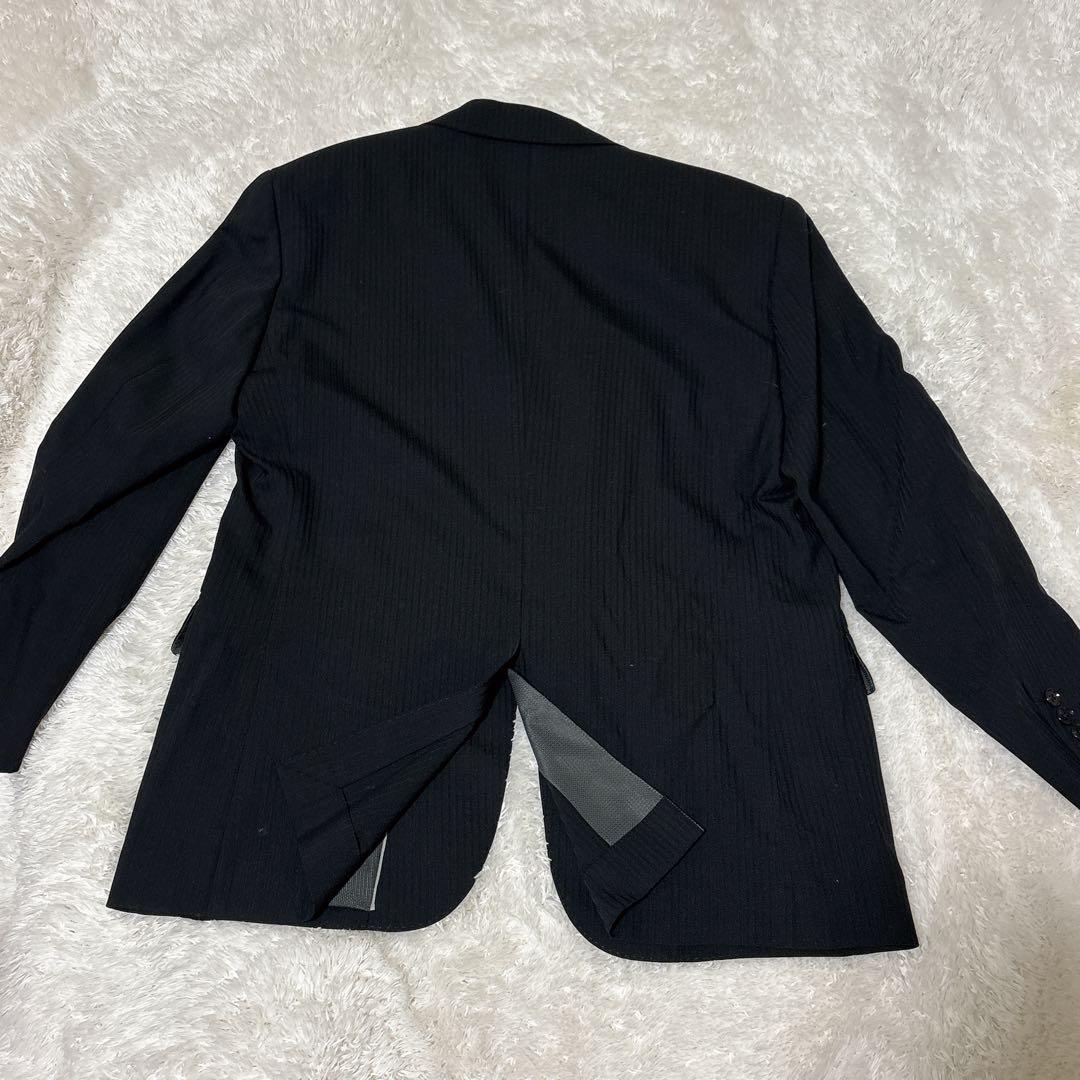 【美品】レミュー スリーピース スーツ セットアップ 洗える AB6 L 黒