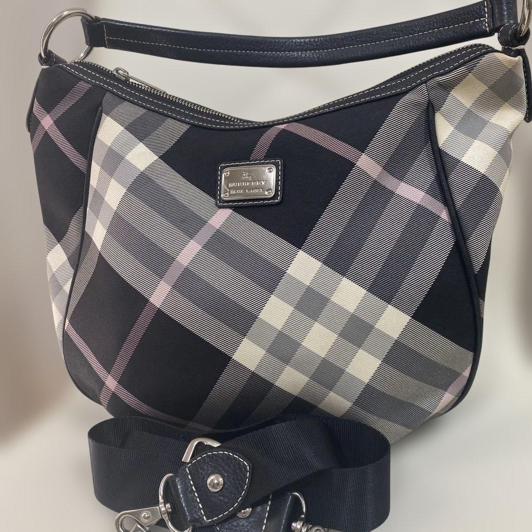 バーバリー ブルーレーベル　ワンショルダー　ノバチェック　2way ホースロゴ