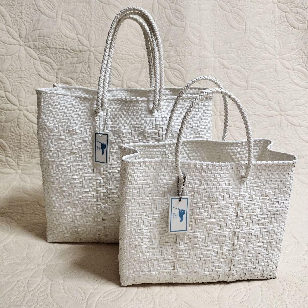 Letra メルカドバッグ 白 Mサイズ　マルシェバッグ＆ミニバッグ