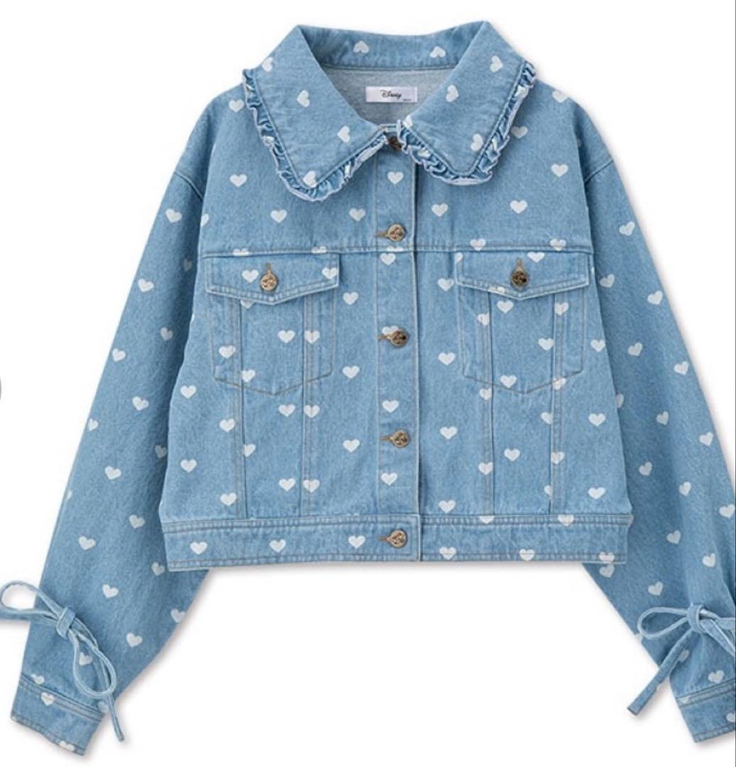 L 新品　レディース デニムジャケット ミニー アベイル　ディズニー　ミニパル