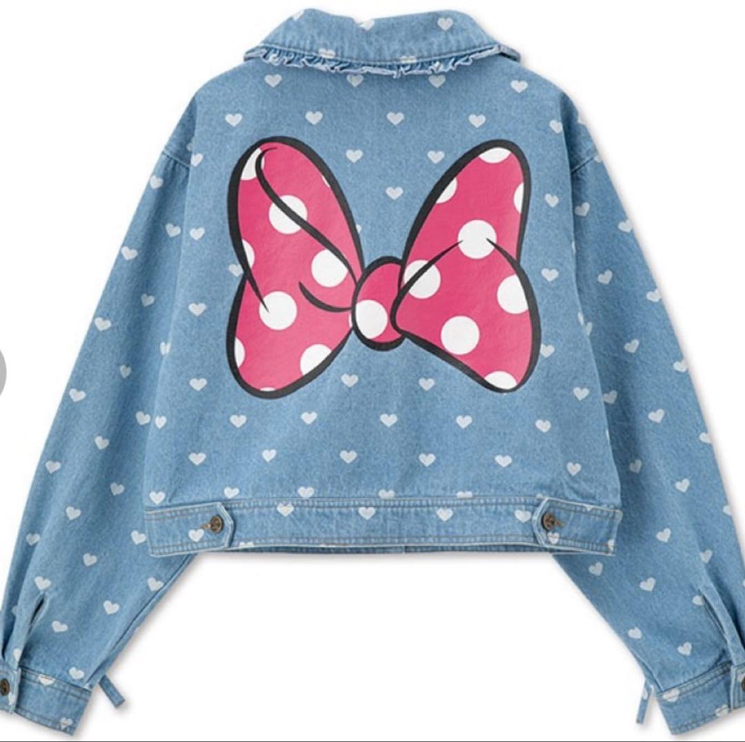 L 新品　レディース デニムジャケット ミニー アベイル　ディズニー　ミニパル