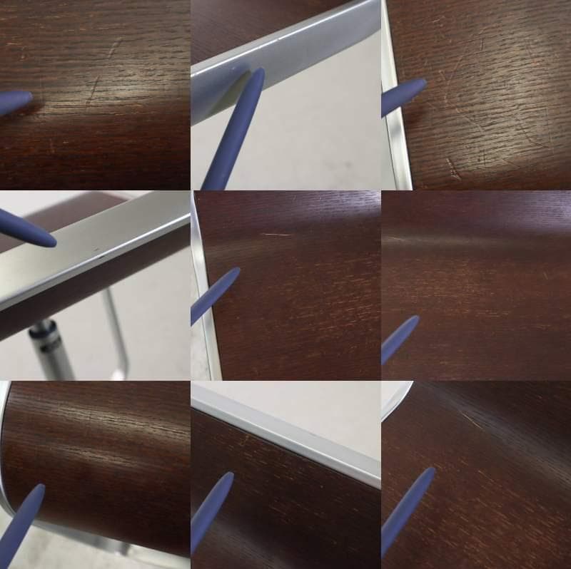 はなこ様6の5ラパルマ レム ハイスツール オーク突板 ブラウン 昇降回転