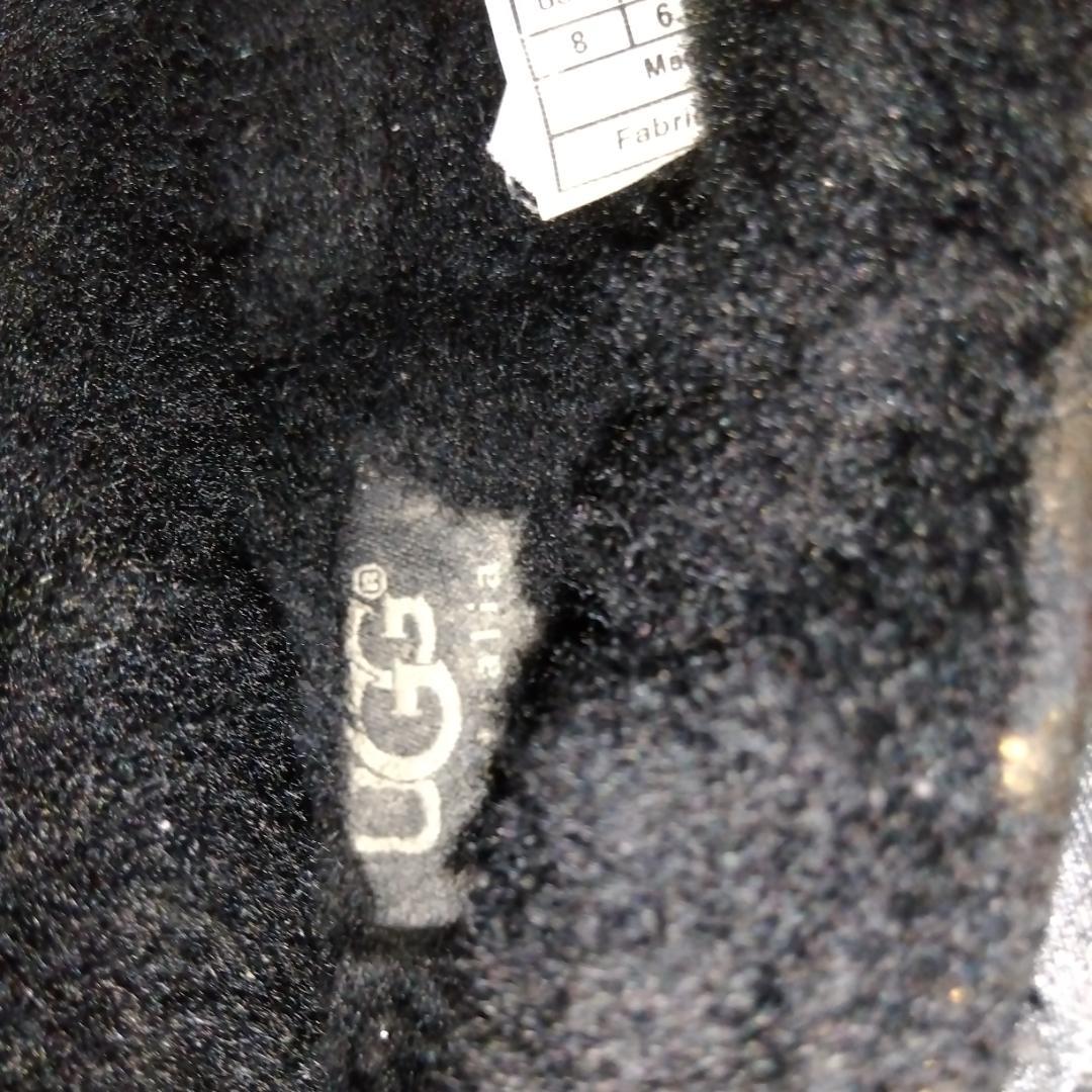 UGG　アグ　モカシン ムートン　ブラック　レース　リボン　８　♡超美品♡