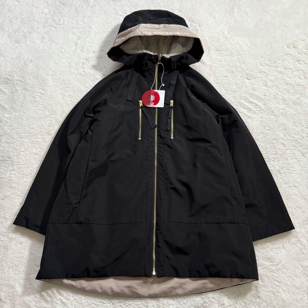 【新品】ドゥクラッセ マジカルサーモ ボアフードコート XL リバーシブル 完売