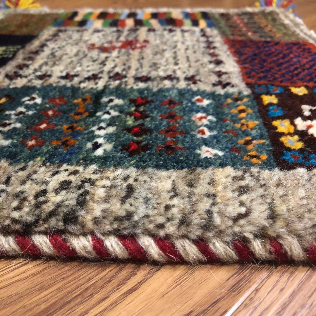 ペルシャギャッベ (ギャベ) チェアマット 椅子の座布団 No.11385