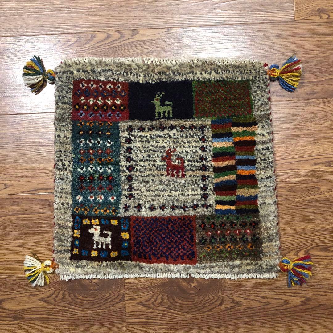 ペルシャギャッベ (ギャベ) チェアマット 椅子の座布団 No.11385