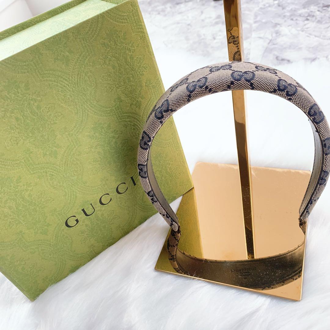 【正規品】GUCCI カチューシャ GG キャンバス ヘアバンド