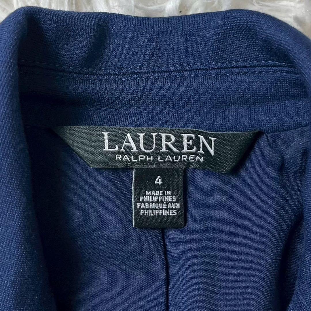 極美品　希少　ローレンラルフローレン　紺ブレ　ワッペン　エンブレム　銀ボタン　4