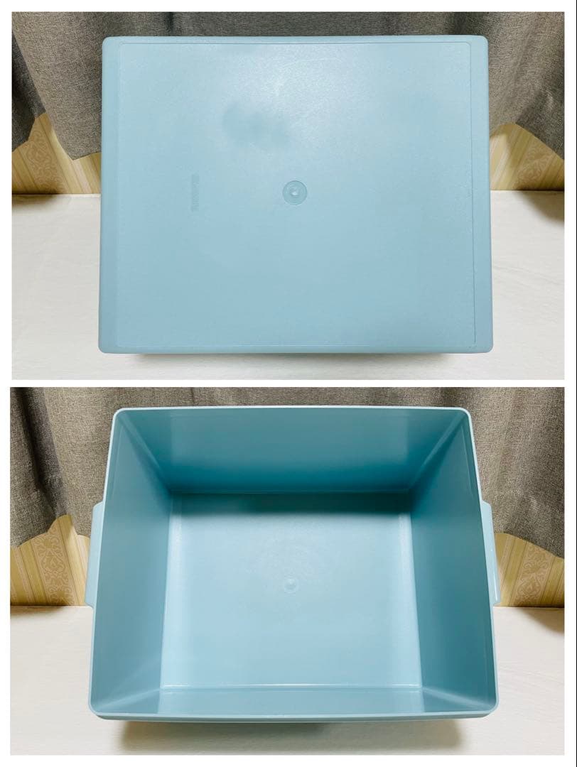 Hana/3個セット/タッパーウェア/ディープ/スーパーケース/水色